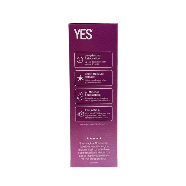 YES VM Organic Vaginal Moisturiser Applicators   6 x 5ml