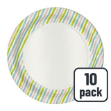 Stripes Recyclable Paper Party Plates   10 per pack GOODS M&S   