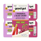 M&S Gut Health Rhubarb & Cherry Live Yogurt    4 x 125g GOODS M&S   