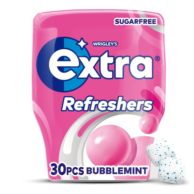 Wrigley's Extra Refreshers Bubblemint Sugar Free Chewing Gum Bottle 30pcs   67g GOODS M&S   