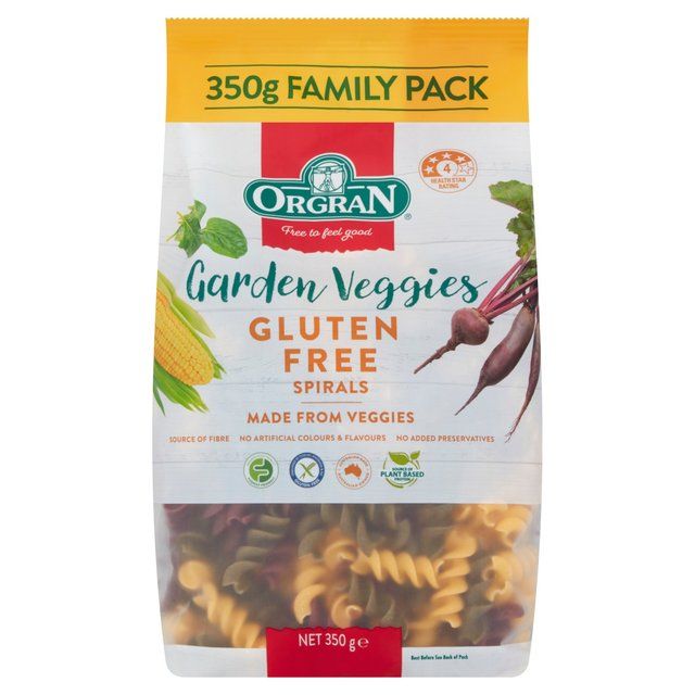 Orgran Gluten Free Garden Veggie Spiral Pasta   350g