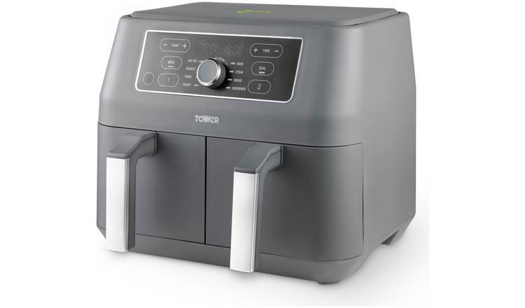 Tower T17181 Vortx Dual Basket 8L Air Fryer - Grey