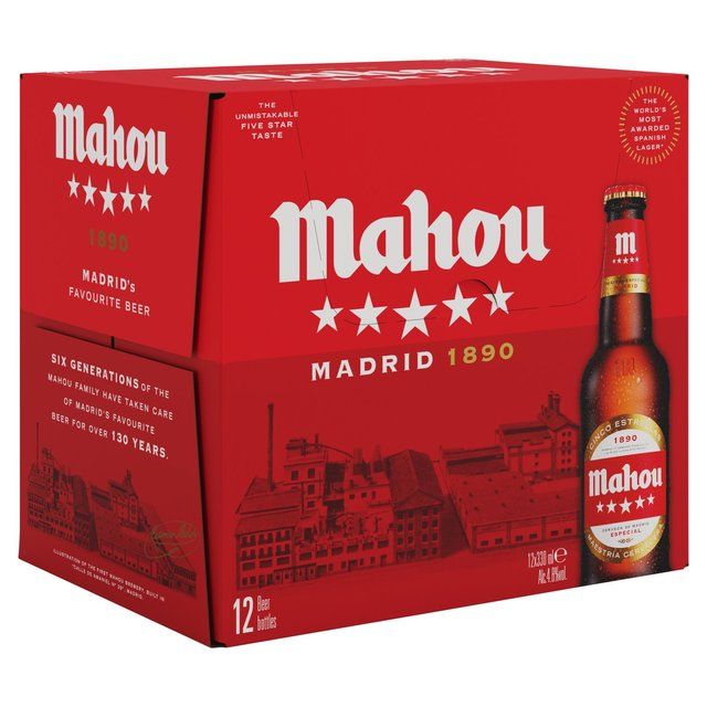 Mahou Bottles   12 x 330ml