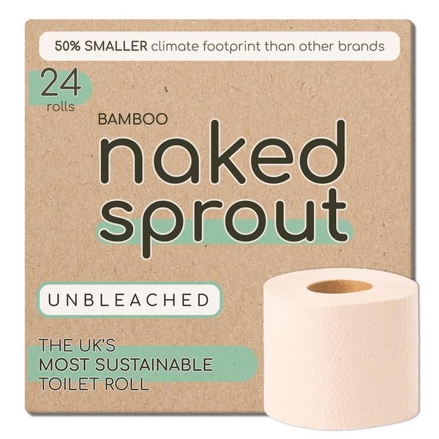 Naked Sprout Extra Long Unbleached Bamboo Toilet Roll   24 per pack GOODS M&S   