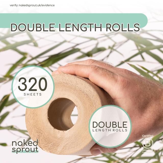 Naked Sprout Extra Long Unbleached Bamboo Toilet Roll   24 per pack GOODS M&S   