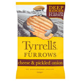 Tyrrells Furrows Cheese & Pickled Onion Sharing Crisps   150g GOODS M&S   