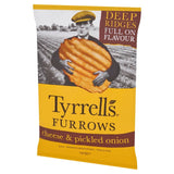 Tyrrells Furrows Cheese & Pickled Onion Sharing Crisps   150g GOODS M&S   