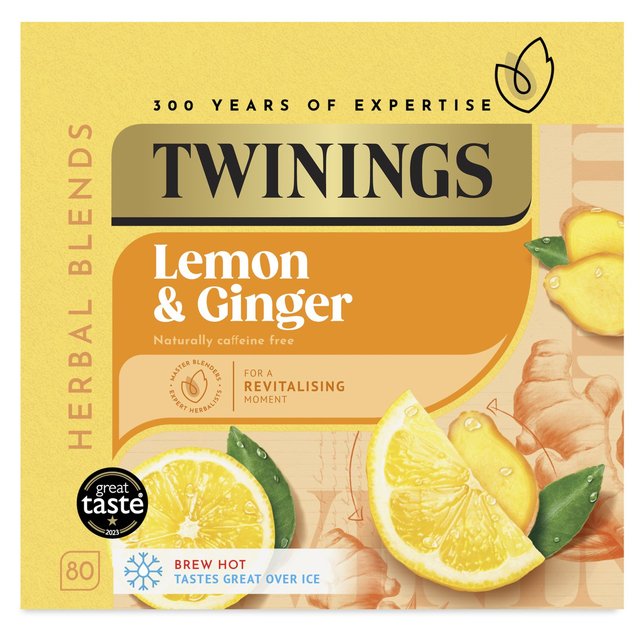 Twinings Lemon & Ginger Tea   80 per pack