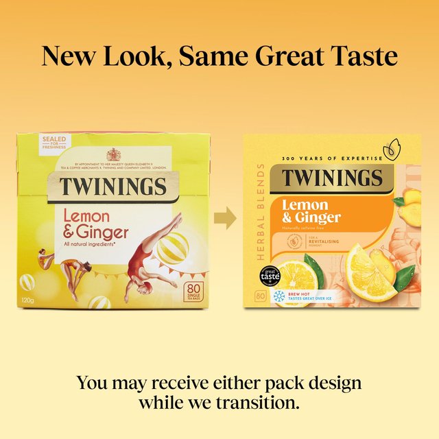 Twinings Lemon & Ginger Tea   80 per pack GOODS M&S   