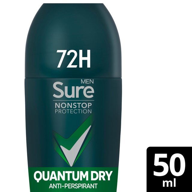 Sure Men 72hr Nonstop Antiperspirant Deodorant Roll On Quantum Dry   50ml GOODS M&S   