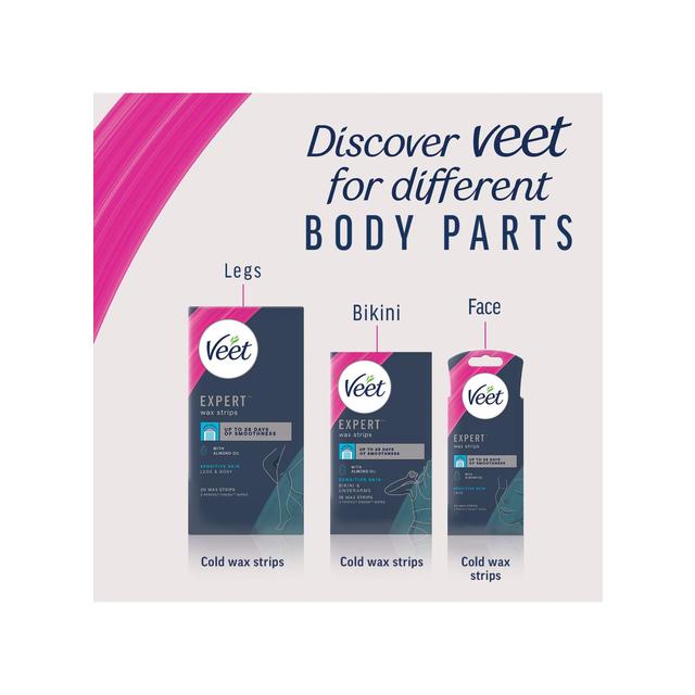 Veet Expert Wax Strips Bikini & Underarm Sensitive   16 per pack GOODS M&S   