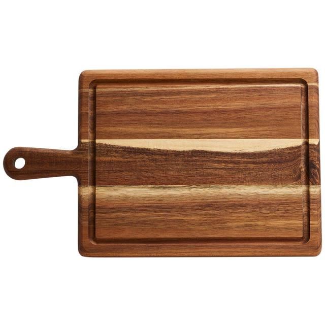 M&S Acacia Chopping Board with Handle 1SIZE Wood GOODS M&S   