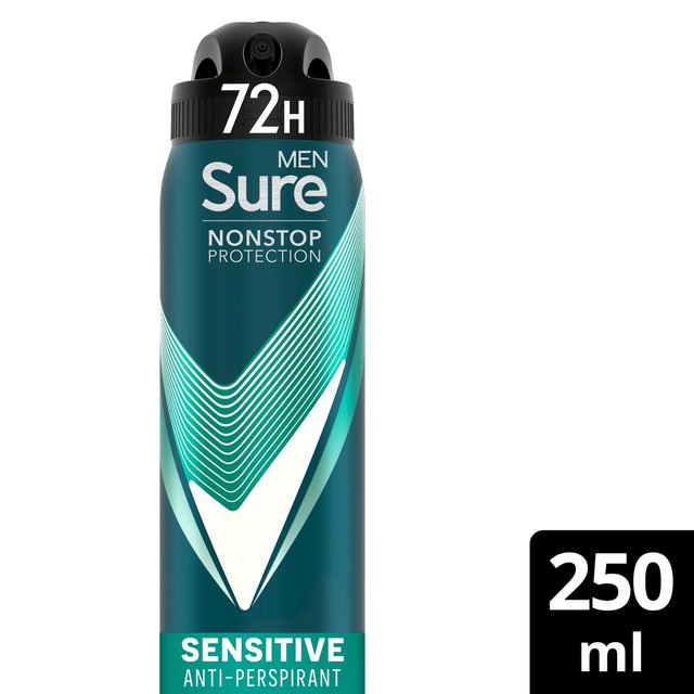 Sure Men 72hr Nonstop Protection Sensitive Antiperspirant Deodorant   250ml