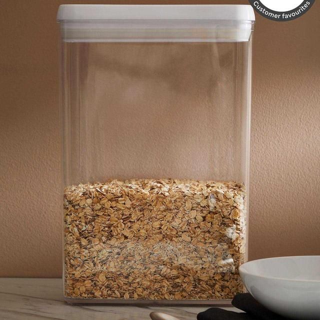 M&S Collection 4.4L Rectangular Flip-Tight Food Storage 'One Size White Mix GOODS M&S   