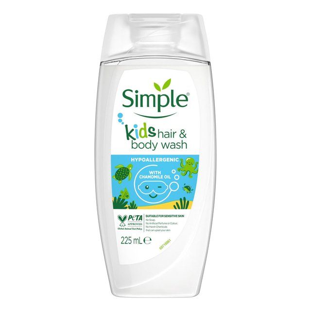 Simple Kids Hair & Body Wash Shower Gel   225ml