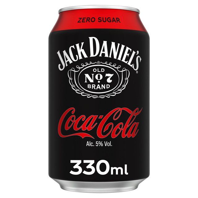 Jack Daniel's &amp; Coca-Cola Zero Sugar   330ml