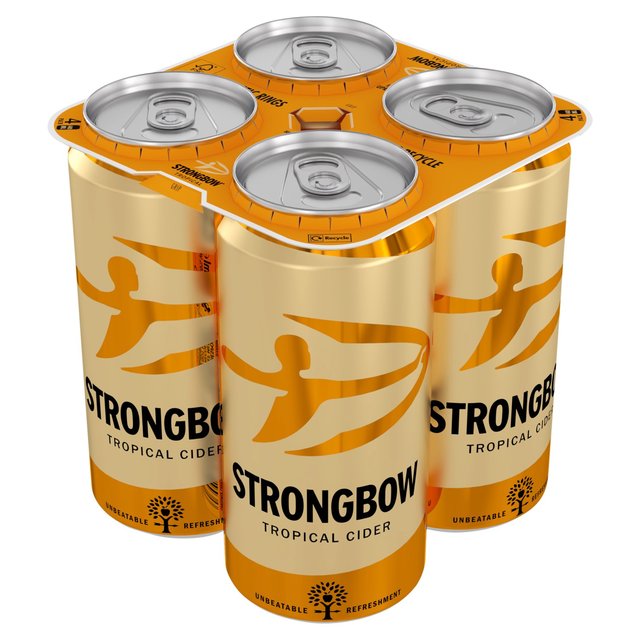 Strongbow Tropical Can Cider   4 x 440ml