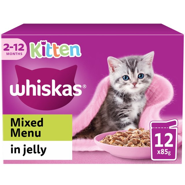 Whiskas Kitten 2-12months Mixed Fish & Meat in Jelly   12 x 85g