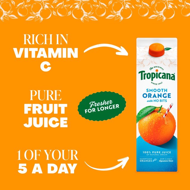 Tropicana Long Life Pure Smooth Orange Fruit Juice   850ml GOODS M&S   