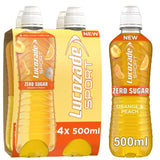 Lucozade Sport Drink Zero Sugar Orange & Peach   4 x 500ml GOODS M&S   