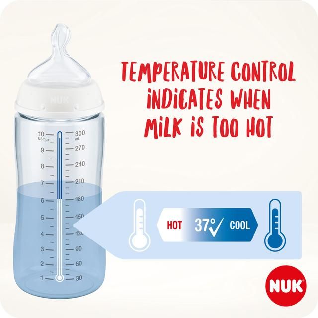 NUK First Choice+ 300ml Temperature Control Bottle with Silicone Teat 4   4 per pack GOODS M&S   