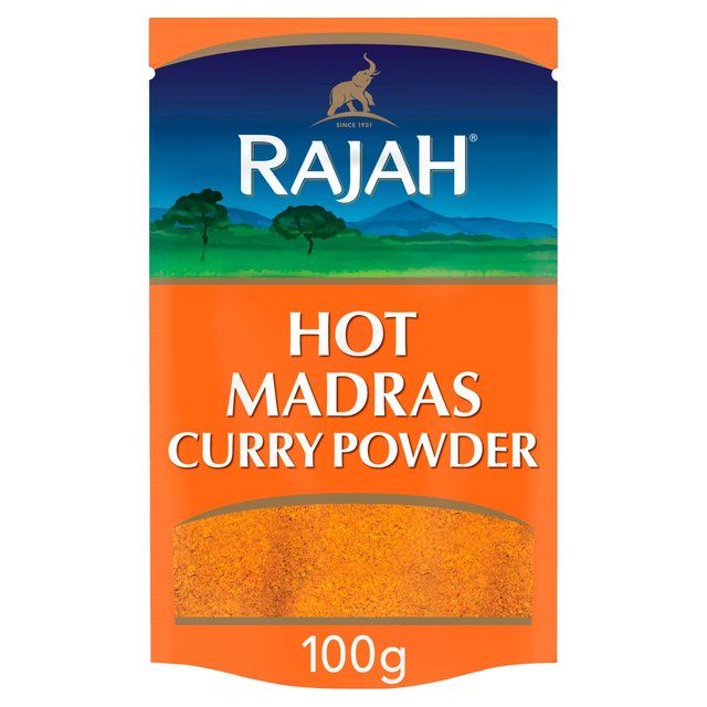 Rajah Spices Ground Hot Madras Curry Powder   100g