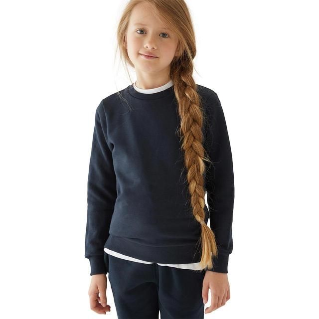 M&S GOODMOVE Unisex Regular Fit School Sweatshirt 3-14 Years Navy GOODS M&S   