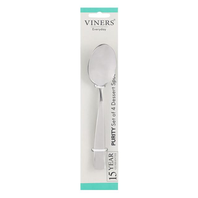 Viners Everyday Purity 4 Piece Dessert Spoon Set   4 per pack