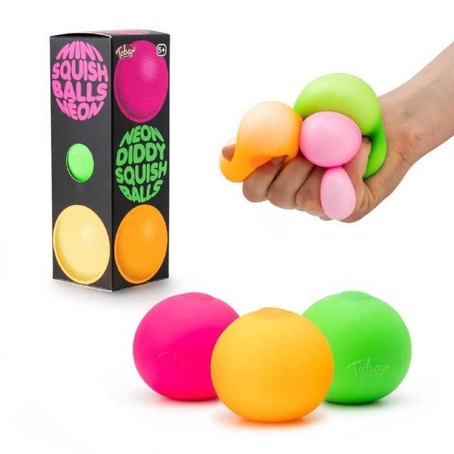 Neon Diddy Squish Balls   3 per pack