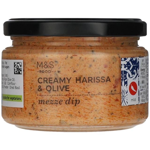 M&S Creamy Harissa & Olive Mezze Dip   250g