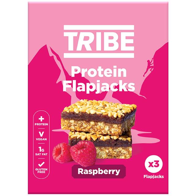 TRIBE Protein Flapjack - Raspberry   3 x 38g GOODS M&S   