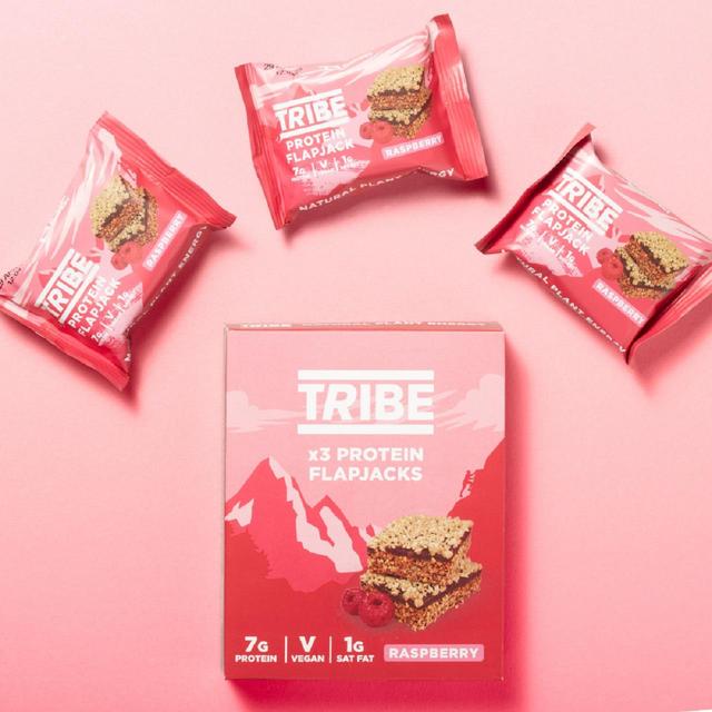 TRIBE Protein Flapjack - Raspberry   3 x 38g