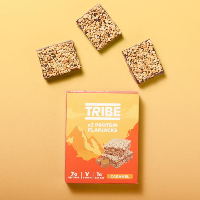 TRIBE Protein Flapjack - Caramel   3 x 38g GOODS M&S   