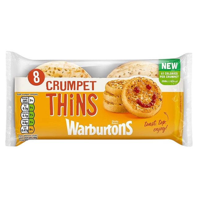 Warburtons 8 Crumpet Thins   8 per pack