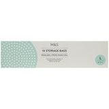 M&S 10 Large Resealable Storage Bags   10 per pack GOODS M&S   