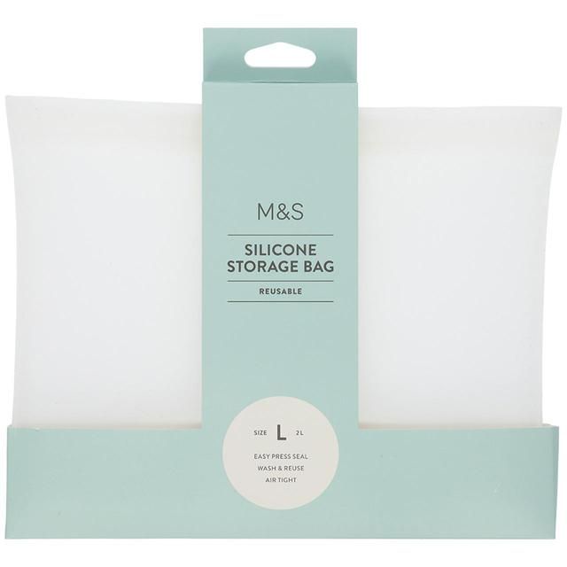 M&S Large Silicone Food Storage Bag   2L GOODS M&S   