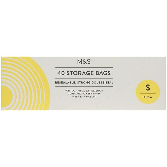 M&S 40 Small Resealable Storage Bags   40 per pack GOODS M&S   