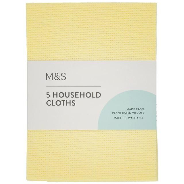 M&S 5 Household Cloths   5 per pack GOODS M&S   