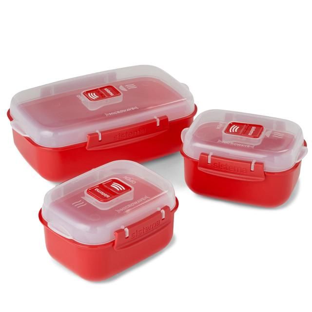 Sistema Microwave Heat & Eat Container Set 3 Pack   3 per pack