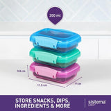 Sistema Lunch Food Storage Containers 3x200ml GOODS M&S   