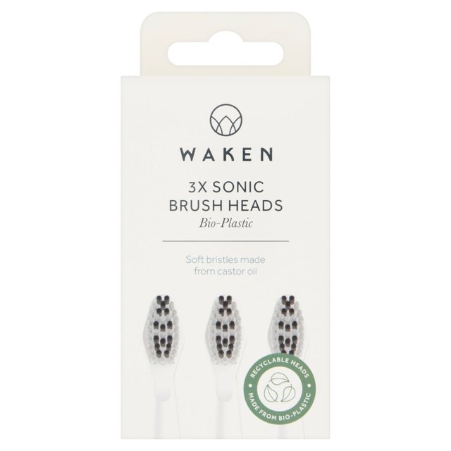 Waken Sonic Toothbrush Heads - White   3 per pack