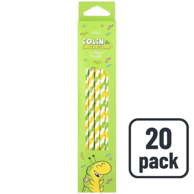 M&S Colin the Caterpillar Paper Straws   20 per pack