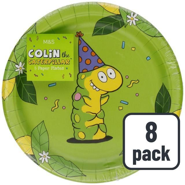 M&S Colin the Caterpillar Paper Plates   8 per pack