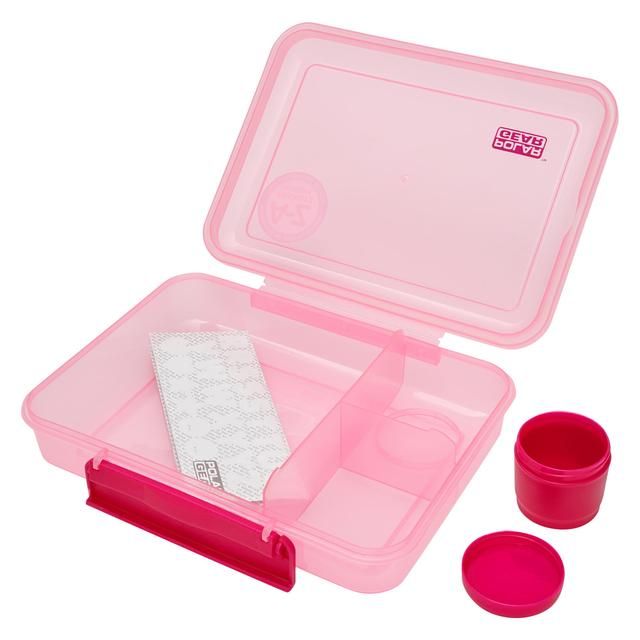 Polar Gear Clic-tite Personalise A-Z Stickers Trio Lunch Box 1.1L Pink GOODS M&S   