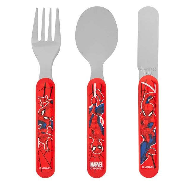 Spider-man Face 3pc Cutlery Set GOODS M&S   