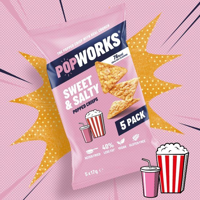 Popworks Sweet & Salty Multipack Popped Crisps   5 per pack GOODS M&S   