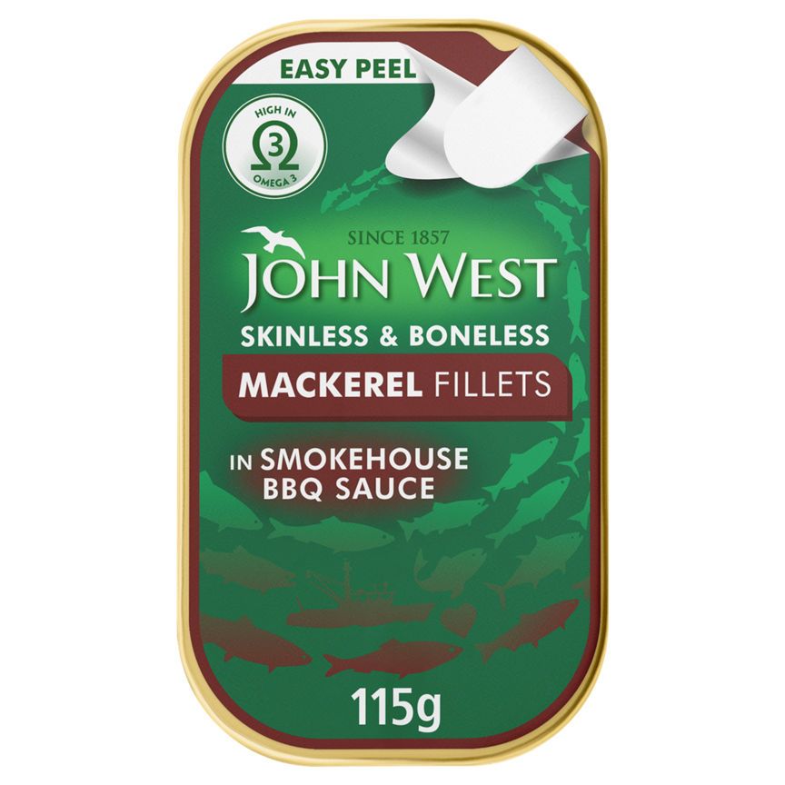 John West Mackerel Fillets in Smokehouse BBQ Sauce