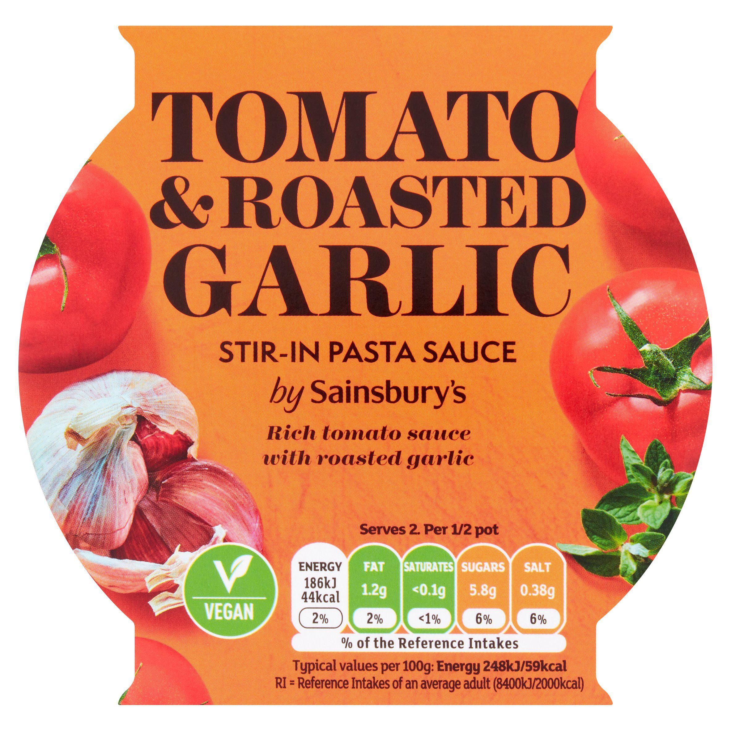 Sainsbury's Stir In Tomato & Roasted Garlic Pasta Sauce 150g Italian Sainsburys   