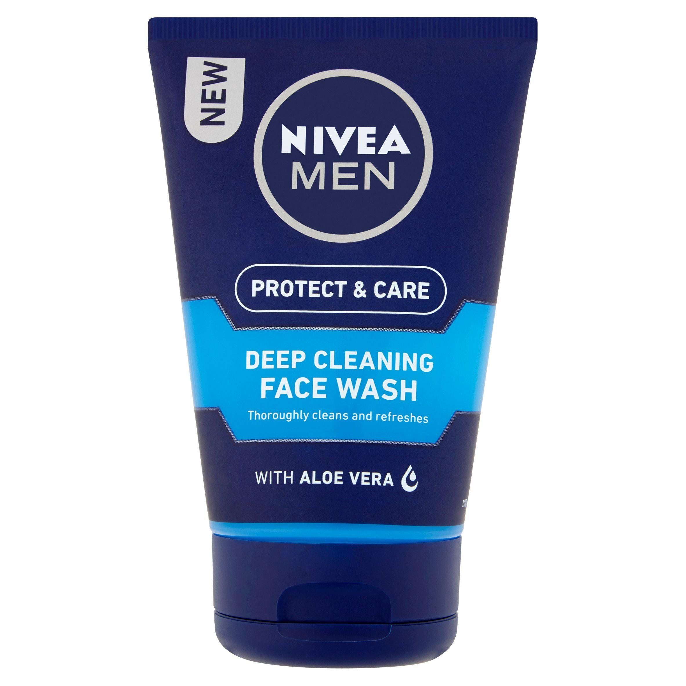 Nivea Men Deep Cleaning Face Wash Protect & Care 150ml skincare Sainsburys   