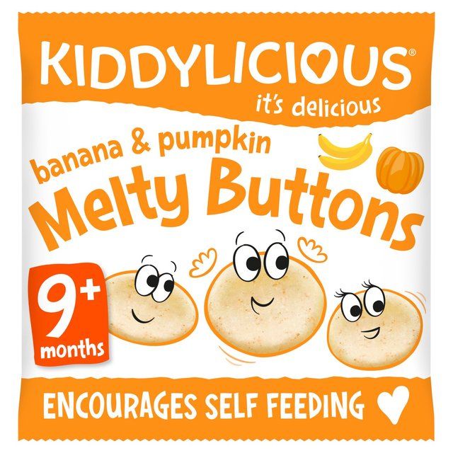 Kiddylicious Banana & Pumpkin Melty Buttons Baby Snacks   6g GOODS M&S   